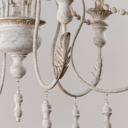 Billiter 6 - Light Wood White Chandelier - FCHF CITY