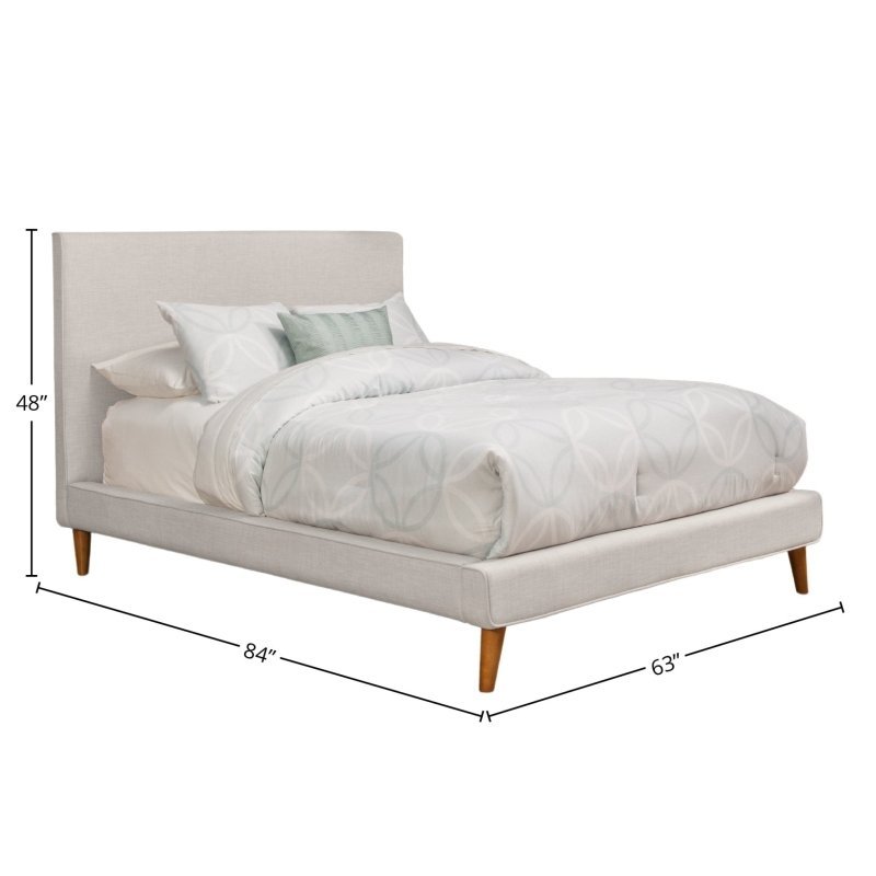 Britney Bed, Light Grey Linen - FCHF CITY