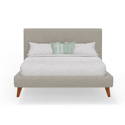 Britney Bed, Light Grey Linen - FCHF CITY