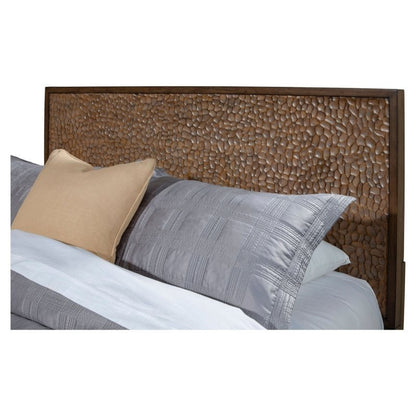 Brown Pearl Platform Bed, Brown Bronze - FCHF CITY