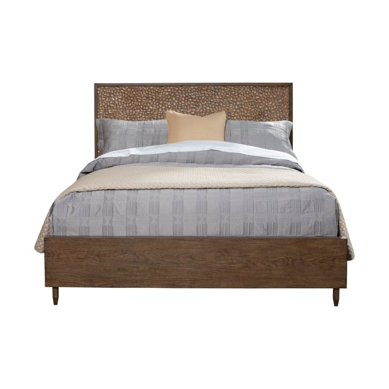 Brown Pearl Platform Bed, Brown Bronze - FCHF CITY