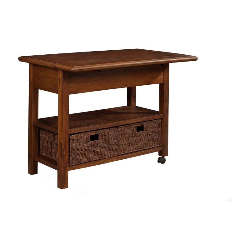 Caldwell Kitchen Cart, Antique Cappuccino - FCHF CITY