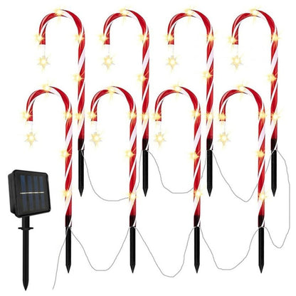 Candy Cane Solar Lights - FCHF CITY