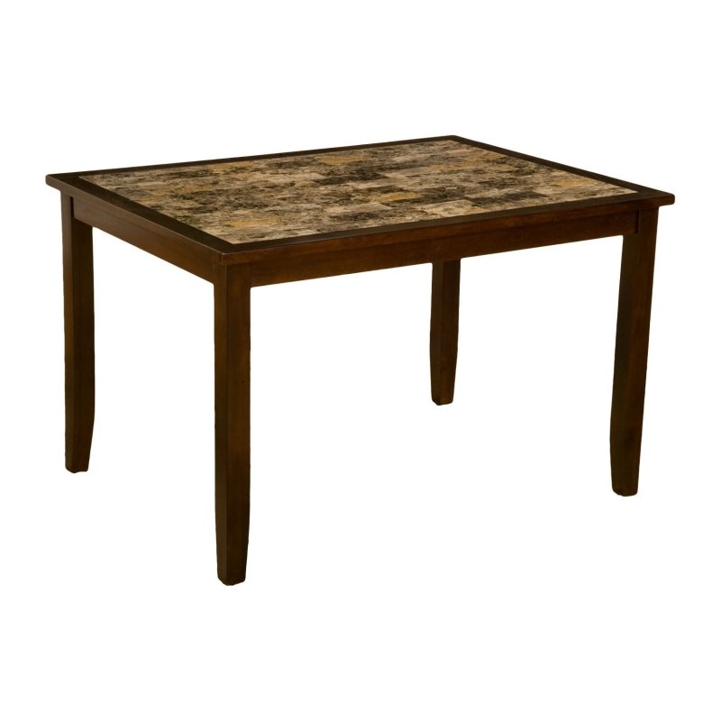 Capitola Faux Marble 5 Piece Dinette Set, Espresso - FCHF CITY