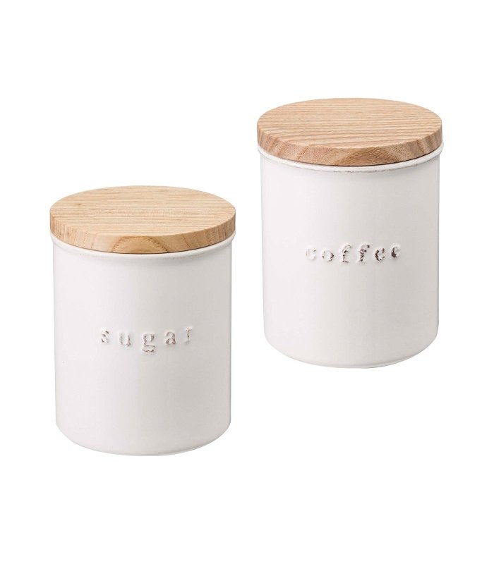 Ceramic Coffee and Sugar Canisters [Set of 2] - FCHF CITY