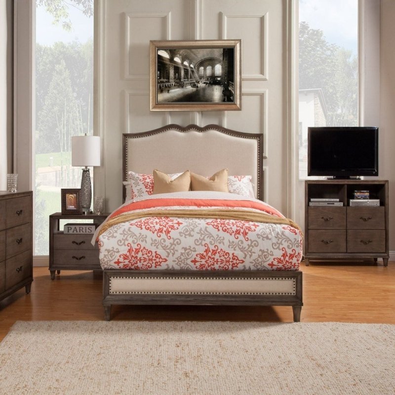 Charleston Bed, Antique Grey - FCHF CITY