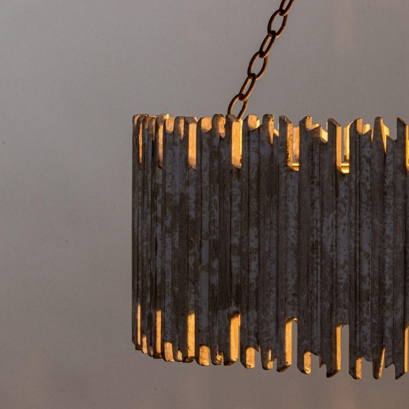 Chouinard 3 - Light Natural Wooden Drum Chandelier - FCHF CITY