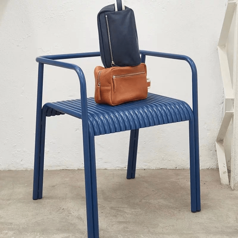 Colorful Aluminum Slatted Patio Dining Armchair - FCHF CITY
