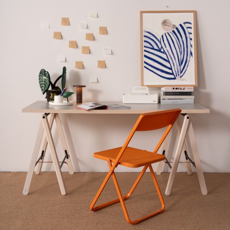 Colorful Plastic‑Steel Folding Chair, 6 Colors Available - FCHF CITY
