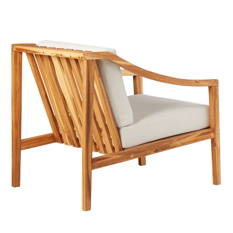 Covina Modern Wood Outdoor Lounge Chair - FCHF CITY