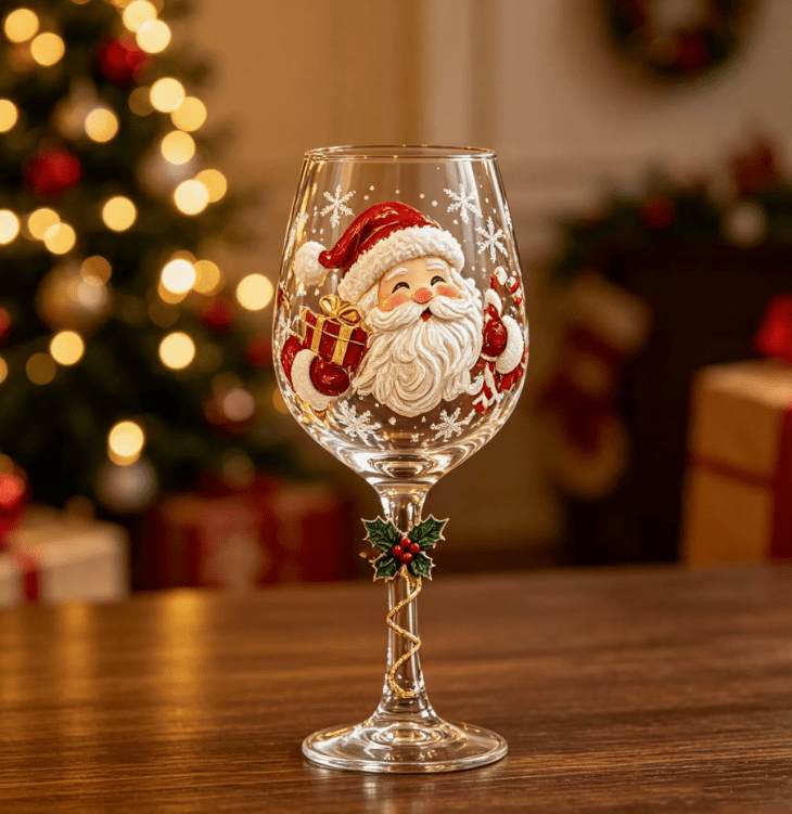 Cute Christmas Vibe Stemmed Glass - FCHF CITY
