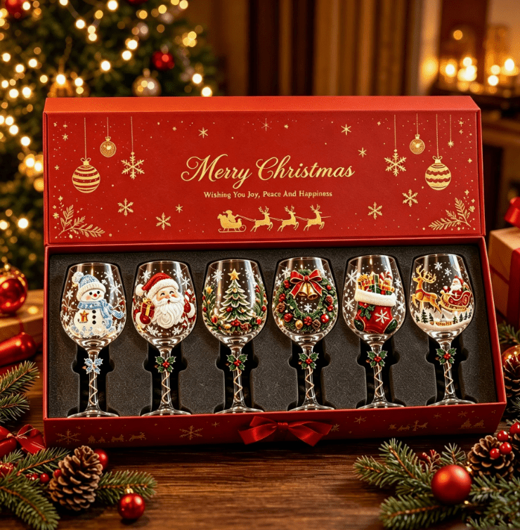 Cute Christmas Vibe Stemmed Glass - FCHF CITY