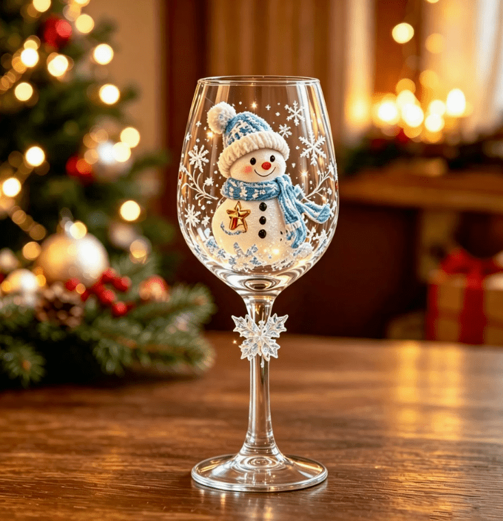 Cute Christmas Vibe Stemmed Glass - FCHF CITY
