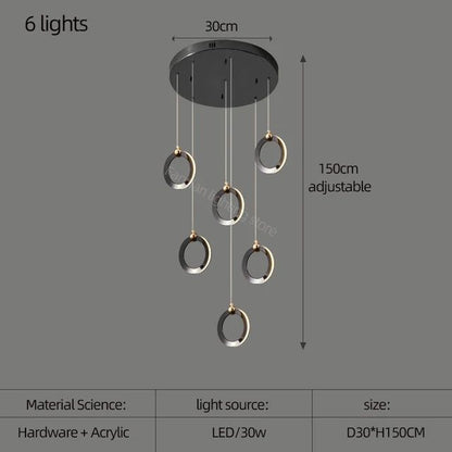 Durnten Staircase Chandelier - FCHF CITY