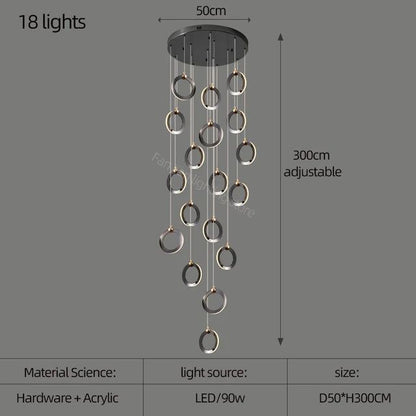 Durnten Staircase Chandelier - FCHF CITY