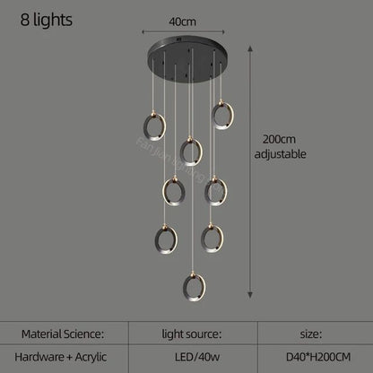 Durnten Staircase Chandelier - FCHF CITY