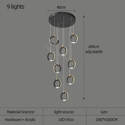 Durnten Staircase Chandelier - FCHF CITY