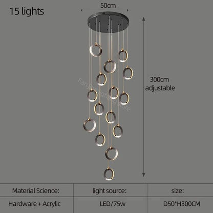 Durnten Staircase Chandelier - FCHF CITY
