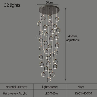 Durnten Staircase Chandelier - FCHF CITY
