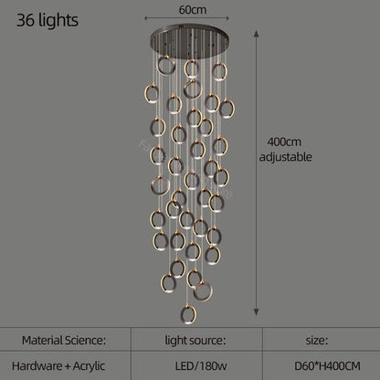 Durnten Staircase Chandelier - FCHF CITY