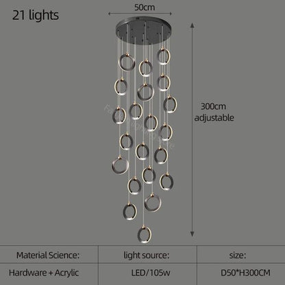 Durnten Staircase Chandelier - FCHF CITY