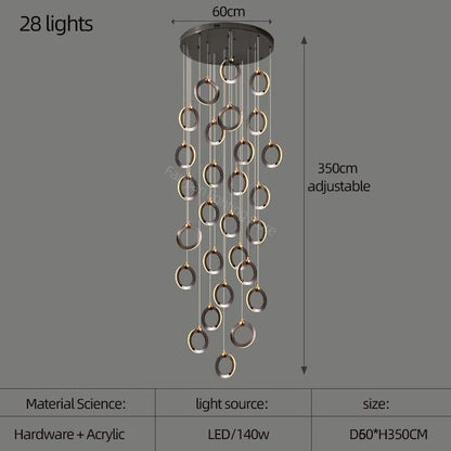 Durnten Staircase Chandelier - FCHF CITY