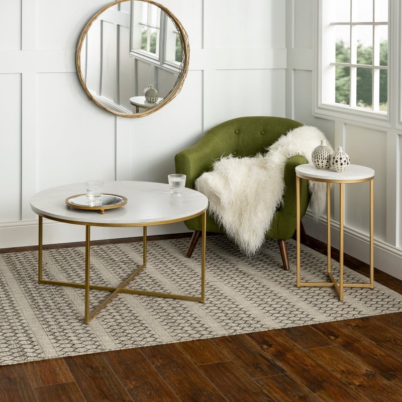 Elara Modern Coffee Table and Side Table Set - FCHF CITY