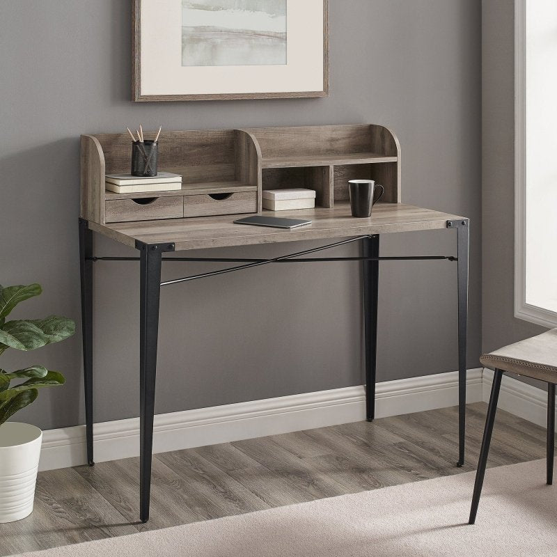 Elliot Iron Desk with Hutch - FCHF CITY