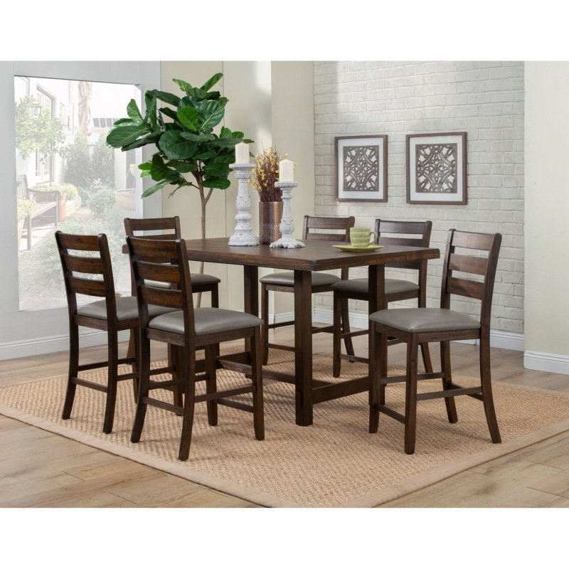 Emery Pub Height Dining Table, Walnut - FCHF CITY