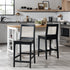 Emmeline Rattan Wood Bar Stool, Set of 2 - FCHF CITY