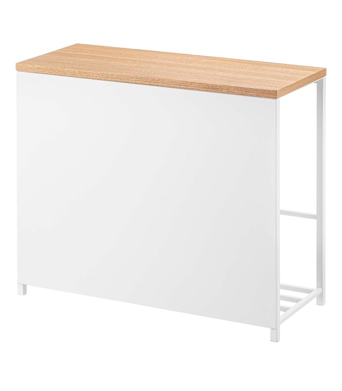 Entryway Storage Organizer + Bench (18&quot; H) - Steel + Wood - FCHF CITY