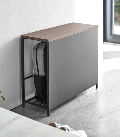 Entryway Storage Organizer + Bench (18&quot; H) - Steel + Wood - FCHF CITY