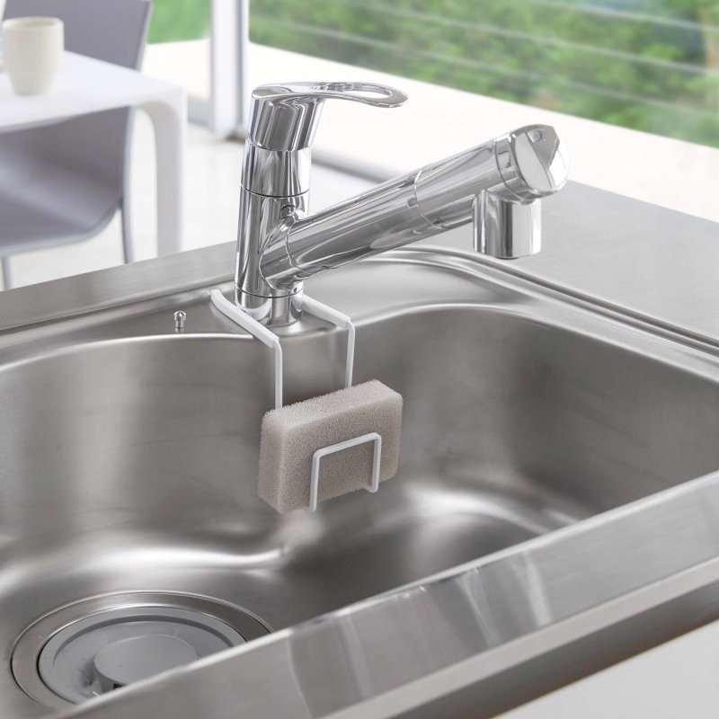 Faucet - Hanging Sponge Holder - Two Sizes - Steel - FCHF CITY