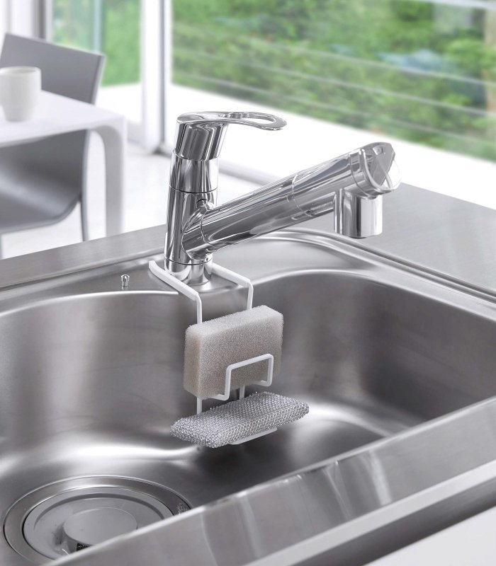 Faucet - Hanging Sponge Holder - Two Sizes - Steel - FCHF CITY