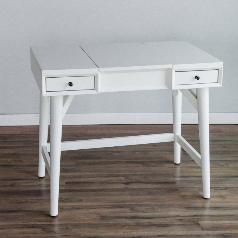 Flynn Bedroom Vanity, White - FCHF CITY