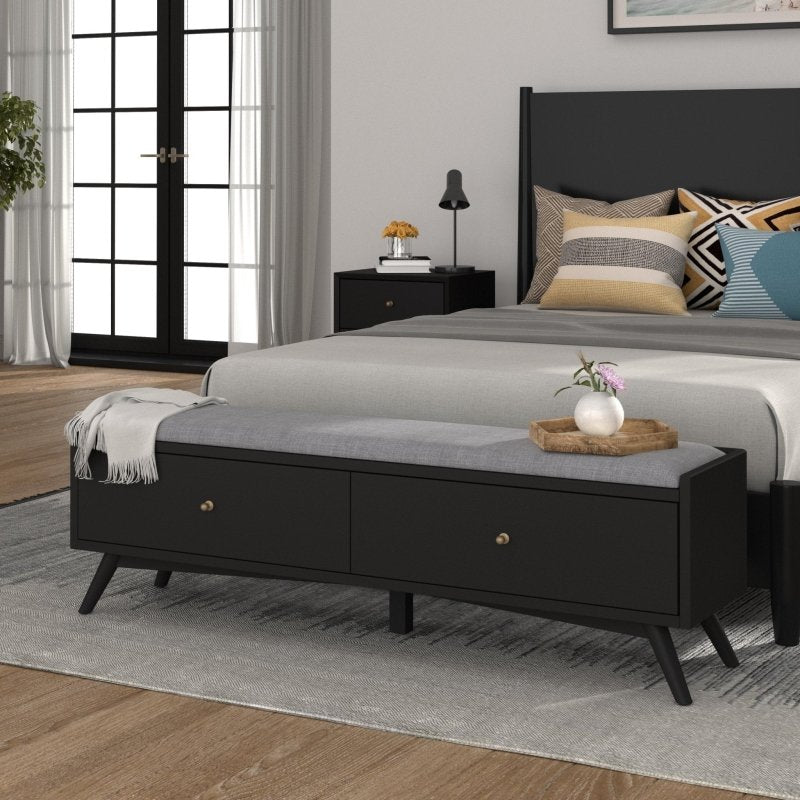 Flynn Bench, Black - FCHF CITY