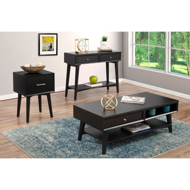 Flynn Console Table, Black - FCHF CITY