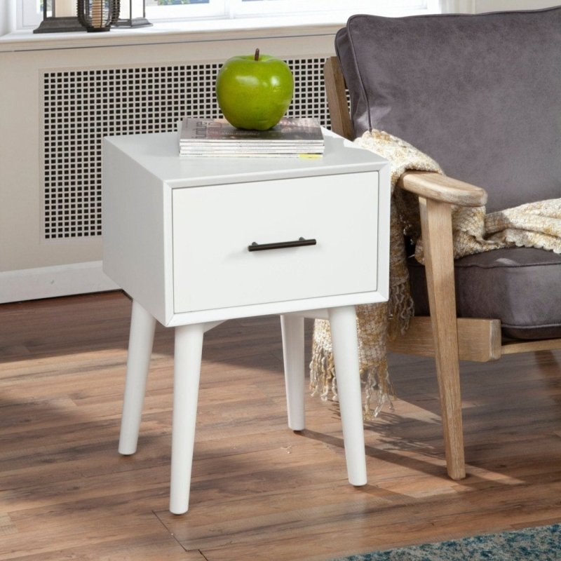 Flynn End Table, White - FCHF CITY