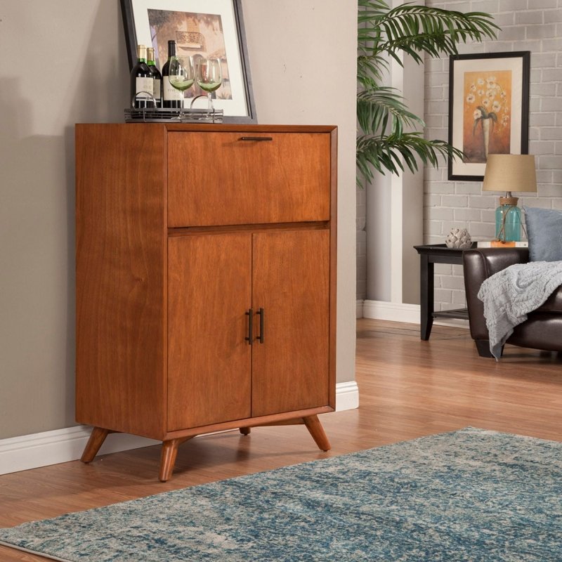Flynn Large Bar Cabinet, Acorn - FCHF CITY