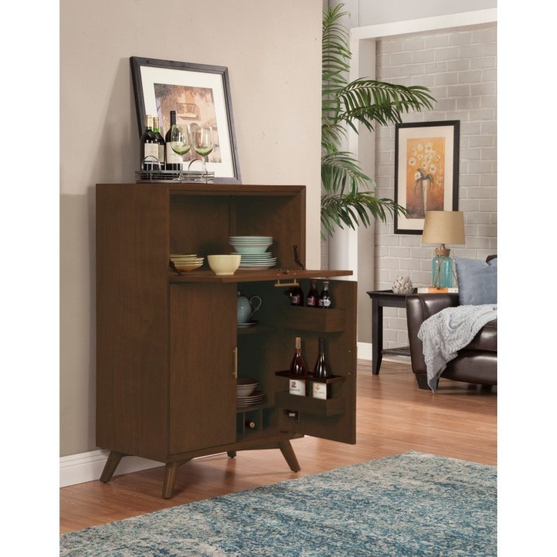 Flynn Large Bar Cabinet, Walnut - FCHF CITY
