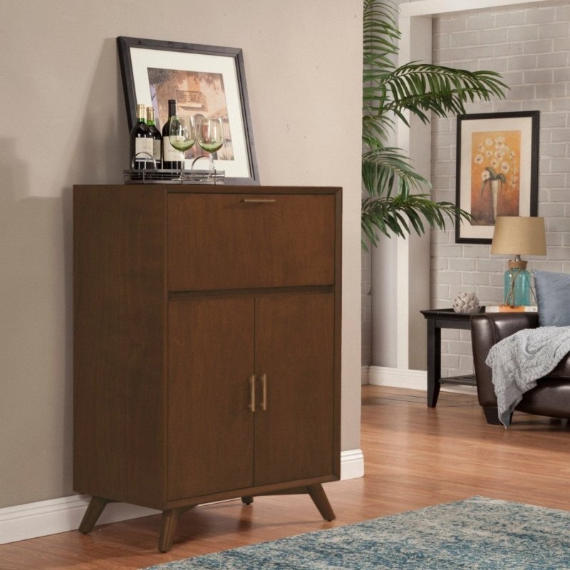 Flynn Large Bar Cabinet, Walnut - FCHF CITY