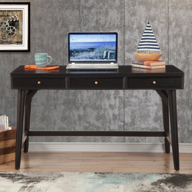 Flynn Large Desk, Black - FCHF CITY