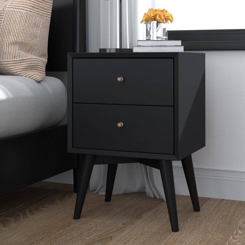 Flynn Nightstand, Black - FCHF CITY
