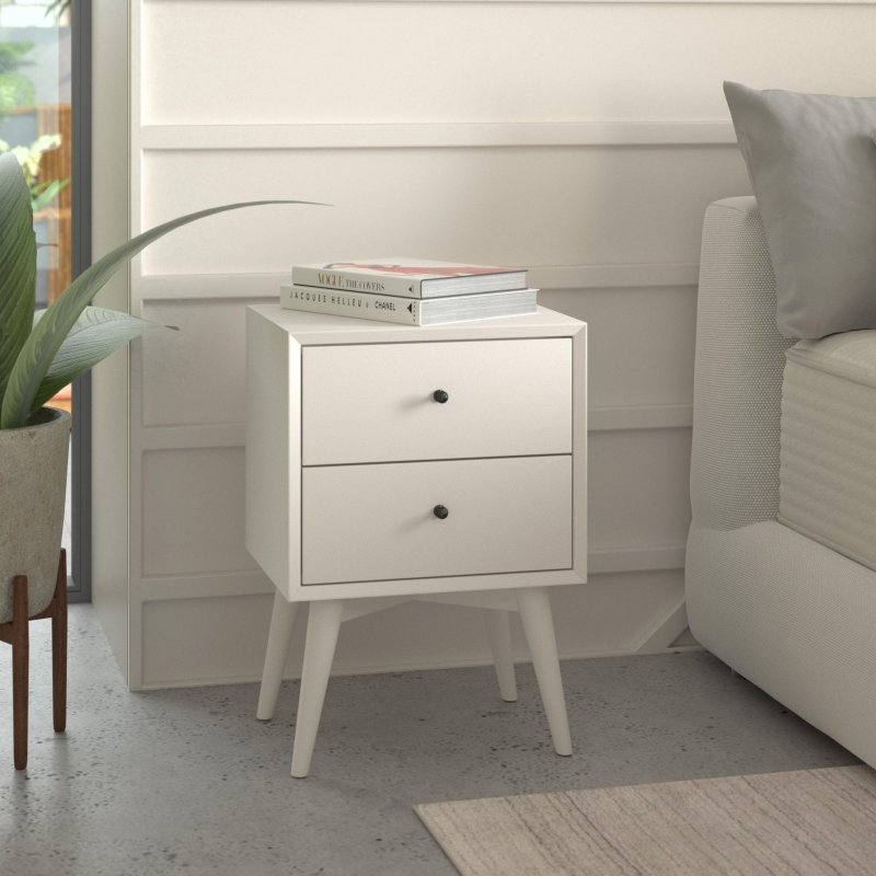 Flynn Nightstand, White - FCHF CITY