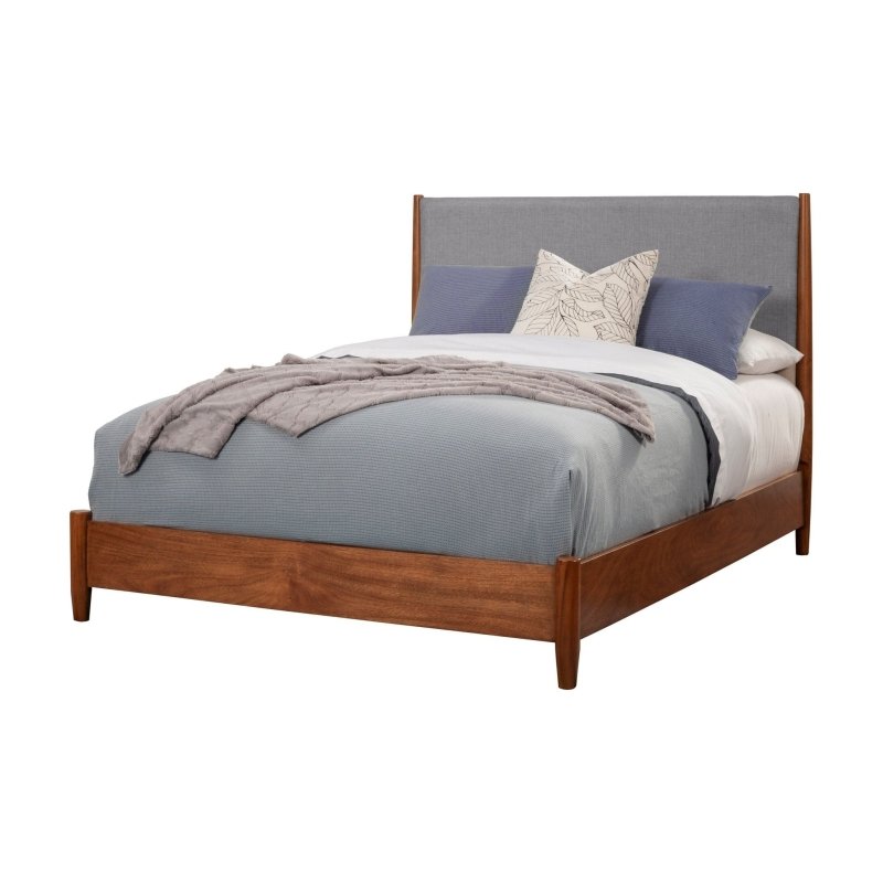 Flynn Panel Bed, Acorn/Grey - FCHF CITY