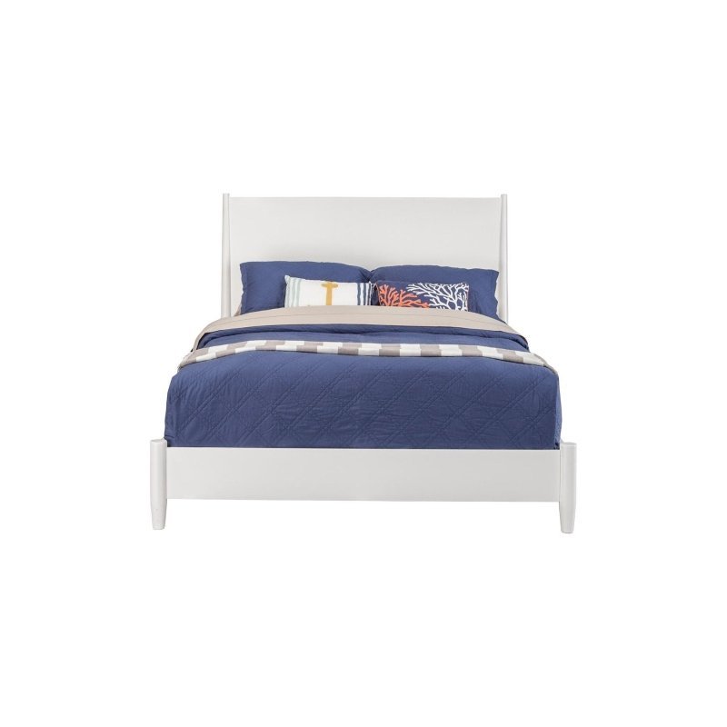 Flynn Panel Bed, White - FCHF CITY