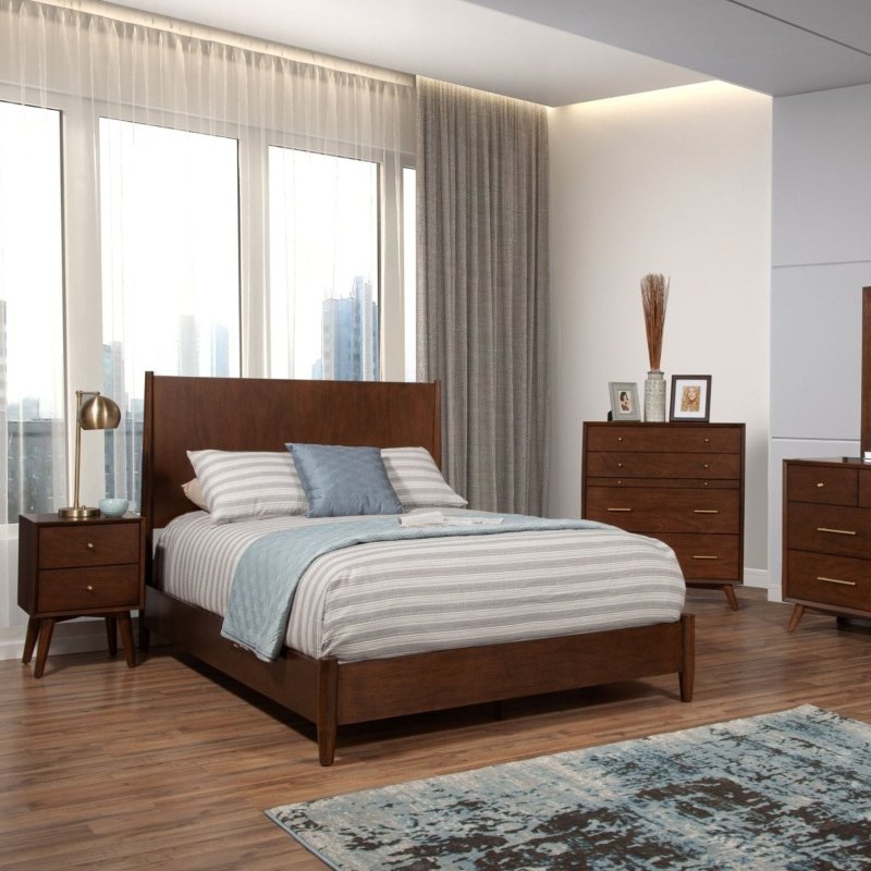 Flynn Platform Bed, Walnut - FCHF CITY