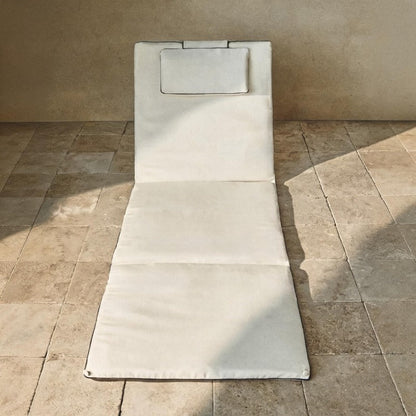 Foldable Padded Beach Sun Lounger, Outdoor Reclining Floor Chair - FCHF CITY