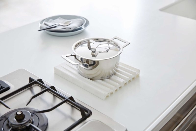 Folding Dish Drainer Mat &amp; Trivet - Silicone - FCHF CITY
