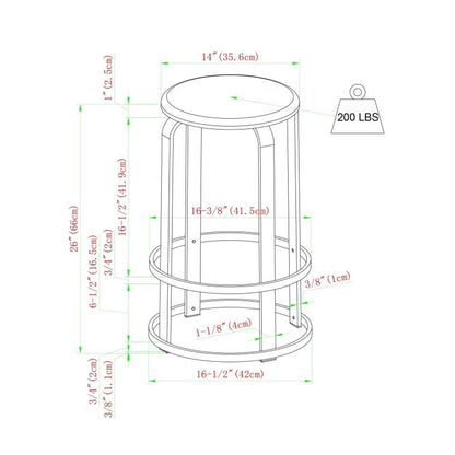 Foremand Kitchen Bar Stool, Set of 2 - FCHF CITY
